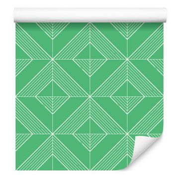 Tapeta Geometrijski rombovi zeleni, zelena pozadina 50x1000 cm