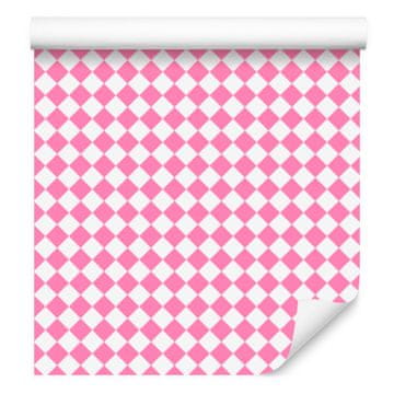 Tapeta s geometrijskim dijamantima u prahu ružičaste boje, prah ružičasta pozadina 50x1000 cm