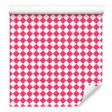 Geometrijska tapeta s rombovima, puderasto ružičasta, ružičasta i bijela, 50x1000 cm