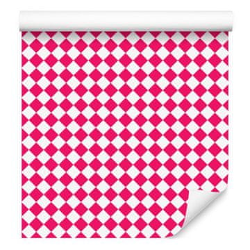 Tapeta s geometrijskim dijamantima, puderasto ružičasta, fini detalji, 50x1000 cm