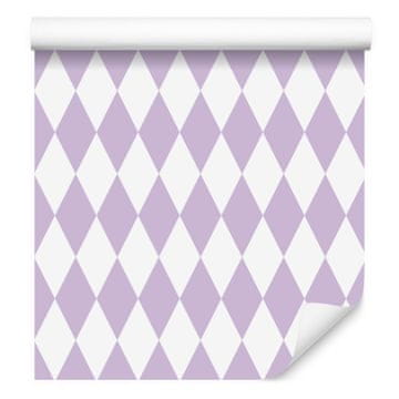 Tapeta Harlequin Diamonds, bijela i lavanda, za dnevni boravak i spavaću sobu 50x1000 cm