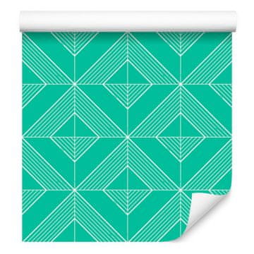 Tapeta Geometrijski rombovi tirkizne i mint boje, morska pozadina 50x1000 cm