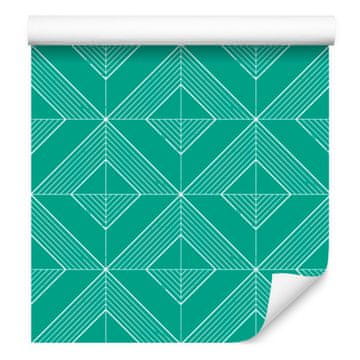 Geometrijska tapeta s morskim rombovima za dnevni boravak i spavaću sobu 50x1000 cm
