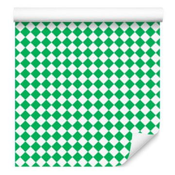 Geometrijska tapeta s rombovima, mint, zelena i bijela, 50x1000 cm