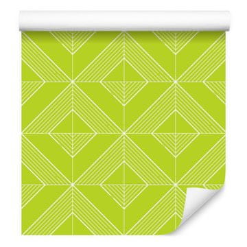 Geometrijska tapeta s rombovima boje limete, boja limete pozadine 50x1000 cm