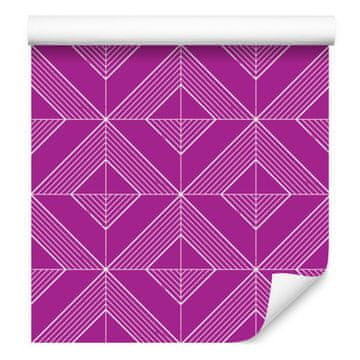 Tapeta Geometrijski rombovi ljubičasti, središnji ljubičasti 50x1000 cm