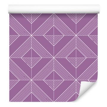 Geometrijska tapeta s rombovima ljubičasta, meki oblici 50x1000 cm
