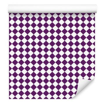 Geometrijska tapeta s rombovima ljubičasta, bijela i svijetlo siva 50x1000 cm