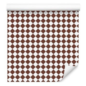 Tapeta s geometrijskim dijamantima, narančasta i svijetlo siva, 50x1000 cm