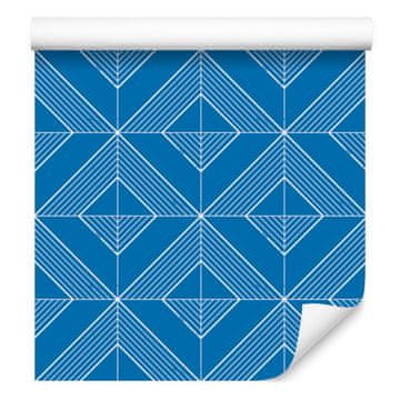 Geometrijska tapeta s rombovima u plavoj boji, suptilni detalji, 50x1000 cm