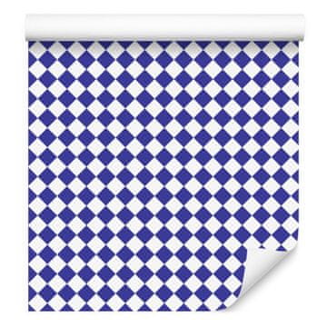 Geometrijska romboidna tapeta u plavoj boji za dnevni boravak i spavaću sobu 50x1000 cm