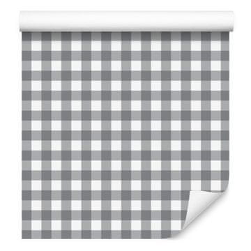 Tapeta od tkanine s uzorkom sive, svijetlo sive i bijele 50x1000 cm