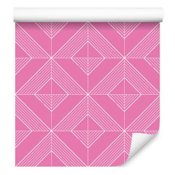 Geometrijska tapeta s rombovima, fini detalji, puderasto ružičasta 50x1000 cm