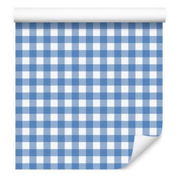 Tapeta od tkanine s uzorkom azurne, plave i bijele za dnevni boravak i spavaću sobu 50x1000 cm