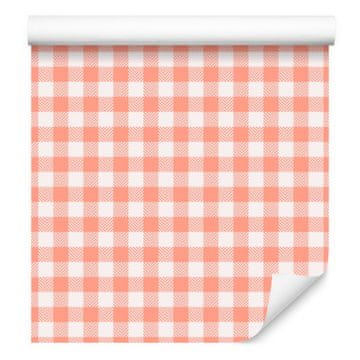 Tapeta od tkanine s uzorkom finih detalja, koraljna za dnevni boravak i spavaću sobu 50x1000 cm