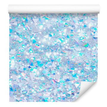 Prelijevajuća svjetlucava tapeta azurna, celadon i plava 50x1000 cm