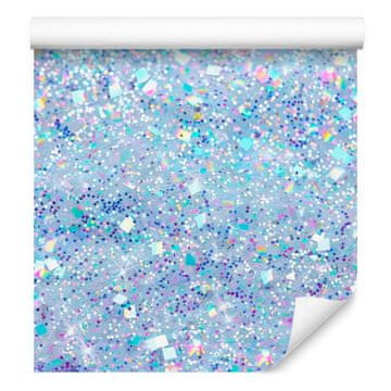 Prelijevajuća tapeta s glitterom, azurna, plava i celadon boja 50x1000 cm