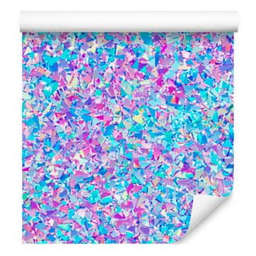 Prelijevajuća tapeta s glitterom, azurna, plava i lavanda 50x1000 cm