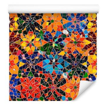 Meksička mozaik tapeta zlatna i crvena 50x1000 cm