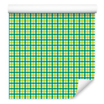 Zelene Vichy kockaste tapete, zelena pozadina za dnevni boravak i spavaću sobu 50x1000 cm