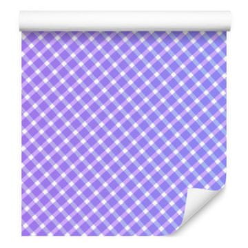 Plavo-lavandaste kockaste tapete za dnevni boravak i spavaću sobu 50x1000 cm