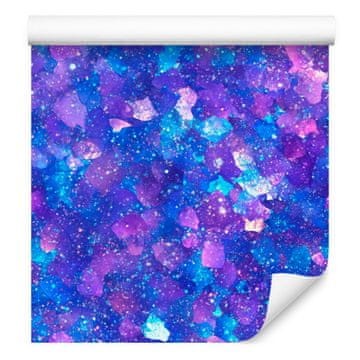 Prelijevajuća svjetlucava tapeta plava, ljubičasta i lavanda 50x1000 cm