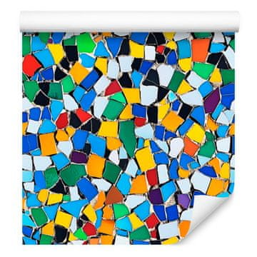 Tapeta Šareni mozaik plava, morska, azurna i žuta 50x1000 cm