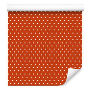 Šarene retro narančaste kockaste tapete za dnevni boravak i spavaću sobu 50x1000 cm