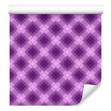 Tapeta Ljubičasta karirana ljubičasta i lavanda, ljubičasta pozadina 50x1000 cm