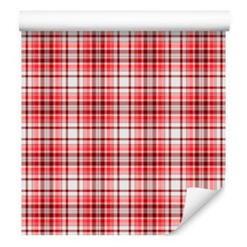 Crvene i koraljne kockaste tapete, crvena pozadina 50x1000 cm