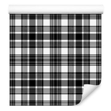 Crno-bijela kockasta tapeta, siva, grafitna i svijetlosiva, 50x1000 cm