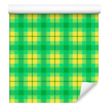 Tapeta Candy Check zelena i limeta za dnevni boravak i spavaću sobu 50x1000 cm