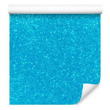 Tirkizna tapeta s glitterom, tirkizna središnja boja za dnevni boravak i spavaću sobu 50x1000 cm