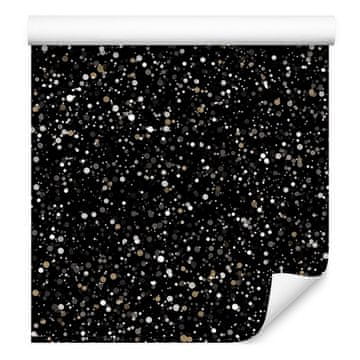 Crne glitter tapete crne, grafitne i smeđe boje za dnevni boravak i spavaću sobu 50x1000 cm