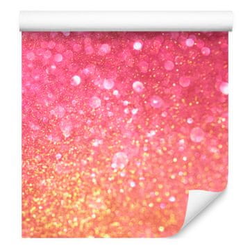 Tapeta s glitterom u koraljno-puderasto ružičastoj boji za dnevni boravak i spavaću sobu 50x1000 cm
