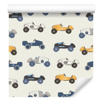 Tapeta s motivom trkaćih automobila za dnevni boravak i spavaću sobu 50x1000 cm