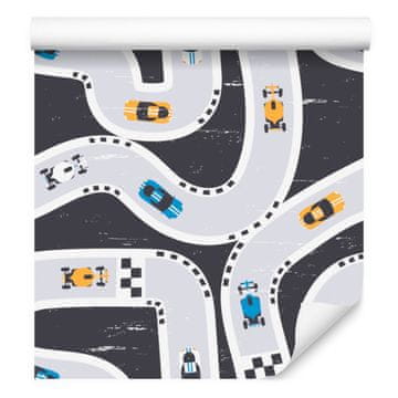 Tapeta šarenih reli automobila za dnevni boravak i spavaću sobu 50x1000 cm