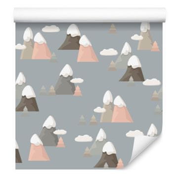 Tapeta s planinskim uzorkom za dnevni boravak i spavaću sobu 50x1000 cm