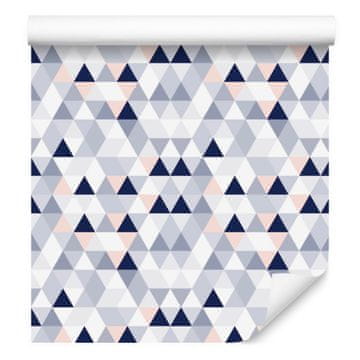 Geometrijske i trokutaste tapete u pastelnim bojama za dnevni boravak i spavaću sobu 50x1000 cm