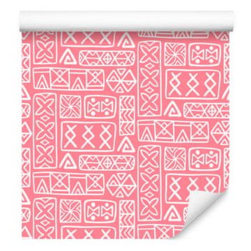 Polinezijska tapeta s geometrijskim uzorkom koralja 50x1000 cm