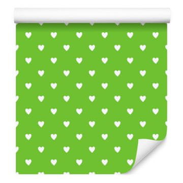 Tapeta s motivom srca i limete 50x1000 cm