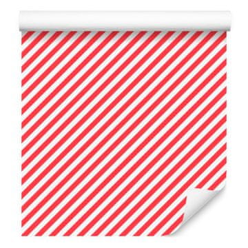 Tapeta s mekim prugama, koraljna za dnevni boravak i spavaću sobu 50x1000 cm
