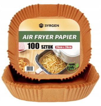 GE 100x umetci za papirnate posude za fritezu na vrući zrak 20x20 cm