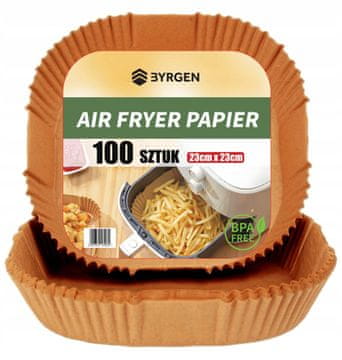 GE 100x umetci za papirnate posude za fritezu na vrući zrak 23x23 cm