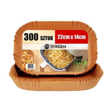 GE 300x umetci za papir za fritezu na vrući zrak 22x14 cm