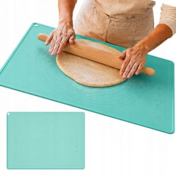 GE SILIKONSKA PLOČA 70X50 CM TIRKIZNA S PROTUKLIZNOM PODLOGOM