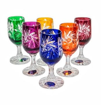 Marika crystal Šarene kristalne čaše za votku 25ml Mlinac za masline