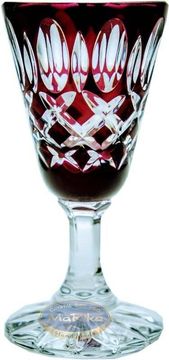 Marika Ruby kristalne čaše za votku 25 ml Krata Oliwka