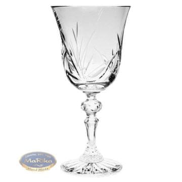 Marika Elegantne kristalne čaše od 170 ml s motivom smrznutog lista - set od 6 komada za bijelo i rosé vino, savršene za posebne prigode.