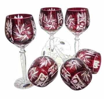 Marika Čaše za vino Ruby Crystal 280ml, mlinac za masline